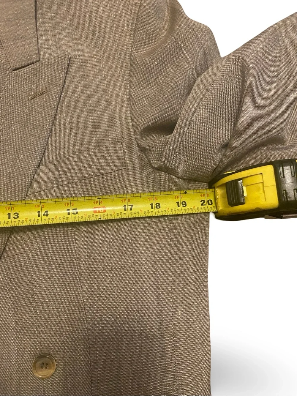 Classic Men's Double-Breasted Blazer in Beige